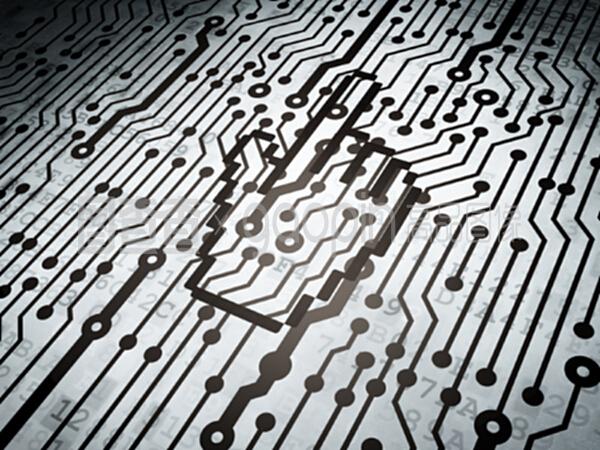 帶有鼠標(biāo)光標(biāo)的網(wǎng)絡(luò)開發(fā)概念電路板