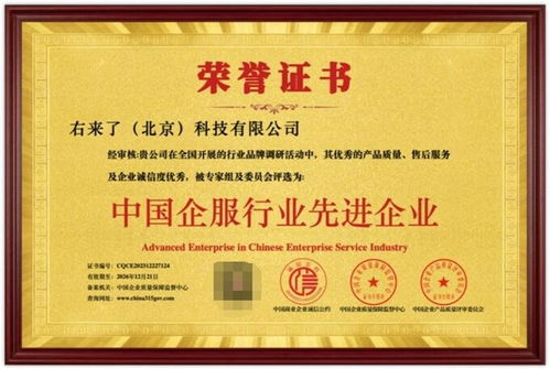 右來了科技榮獲“中國企服行業先進企業”稱號，彰顯信息系統集成服務卓越實力